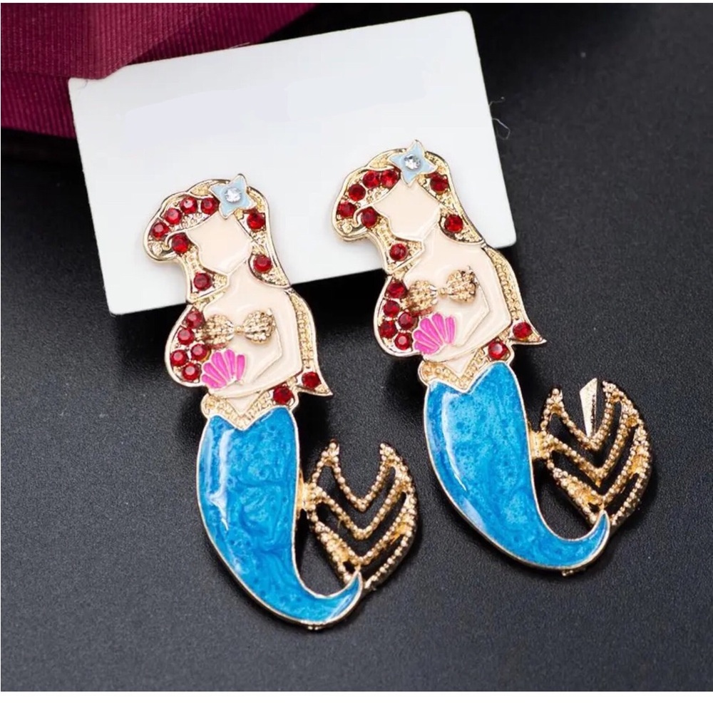 Aesthetic The Little Mermaid Ariel Princess Earrings